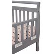 Pemberly Row Contemporary Solid Wood Toddler Bed with Guardrails in Gray