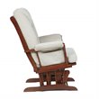 Pemberly Row Solid Wood Glider Chair and Ottoman in Espresso