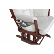 Pemberly Row Solid Wood Glider Chair and Ottoman in Espresso