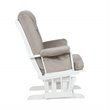 Pemberly Row Contemporary Solid Wood Glider Chair and Ottoman in White