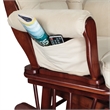 Pemberly Row Contemporary Sleigh Glider Chair Cushions Set Beige