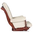 Pemberly Row Contemporary Sleigh Glider Chair Cushions Set Beige