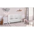 Pemberly Row Contemporary 3-in-1 Solid Wood Convertible Crib in White