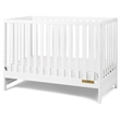 Pemberly Row Contemporary 3-in-1 Solid Wood Convertible Crib in White