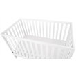 Pemberly Row Contemporary 3-in-1 Solid Wood Convertible Crib in White