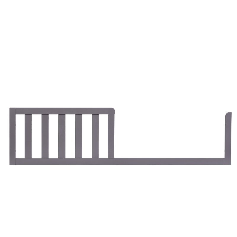 Pemberly Row 4-in-1 Convertible Crib w/ Toddler Guardrail Gray