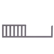 Pemberly Row 4-in-1 Convertible Crib w/ Toddler Guardrail Gray