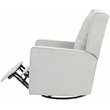 Pemberly Row Contemporary Wood Frame Swivel Glider Recliner in Gray