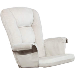 Pemberly Row Contemporary Glider Chair Cushions Set in Beige