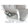Pemberly Row Contemporary Glider Chair Cushions Set in Gray Finish