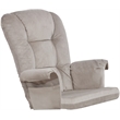 Pemberly Row Contemporary Glider Chair Cushions Set in Gray Finish