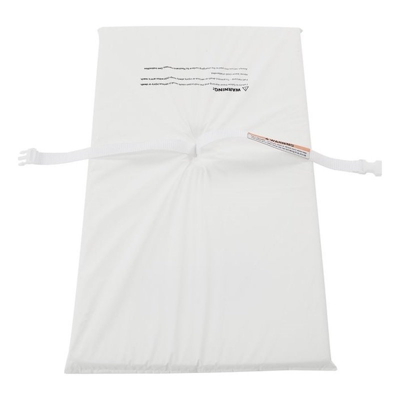 Pemberly Row Contemporary Elastic Safety Strap for Changing Pad in White