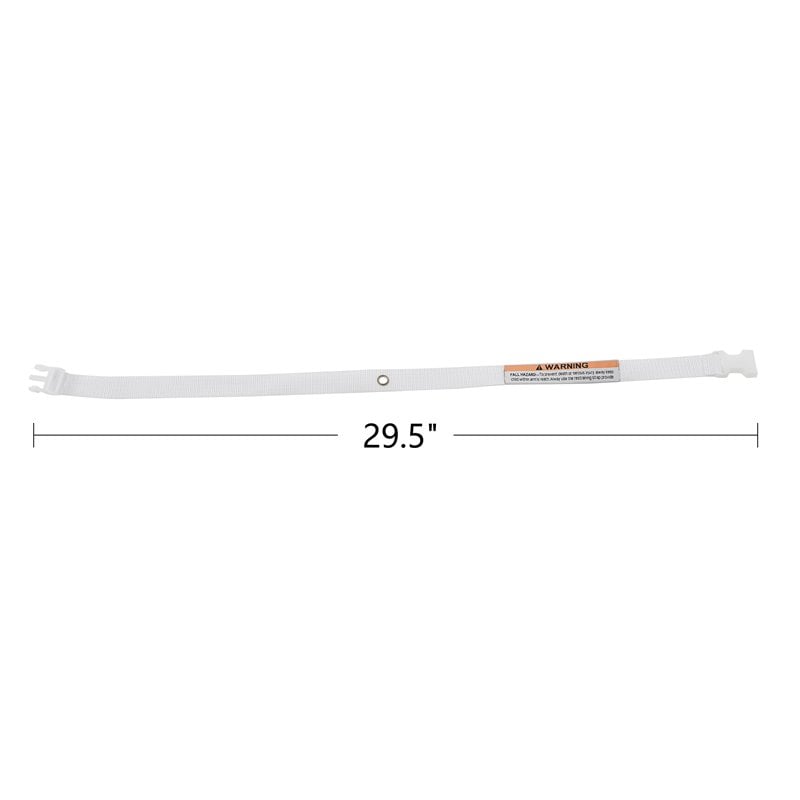 Pemberly Row Contemporary Elastic Safety Strap for Changing Pad in White