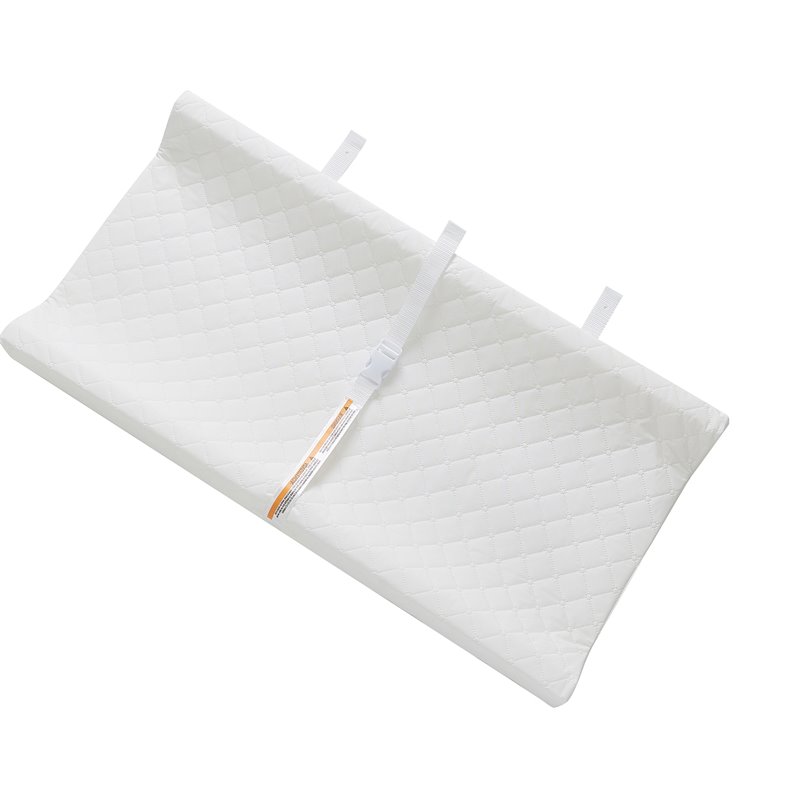 Pemberly Row Polyester Contoured Changing Pad with Cover in White