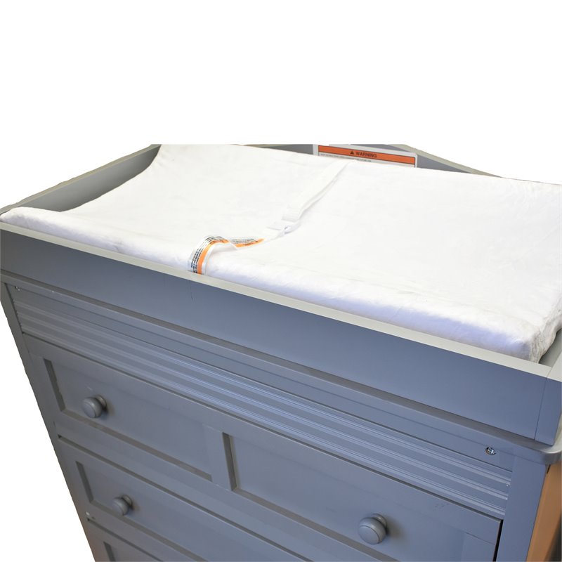 Pemberly Row Polyester Contoured Changing Pad with Cover in White