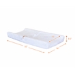 Pemberly Row Contemporary Fabric Contoured Changing Pad Cover in White