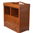 Pemberly Row Contemporary 2-Drawer Changing Table in Pecan Finish