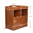 Pemberly Row Contemporary 2-Drawer Changing Table in Pecan Finish