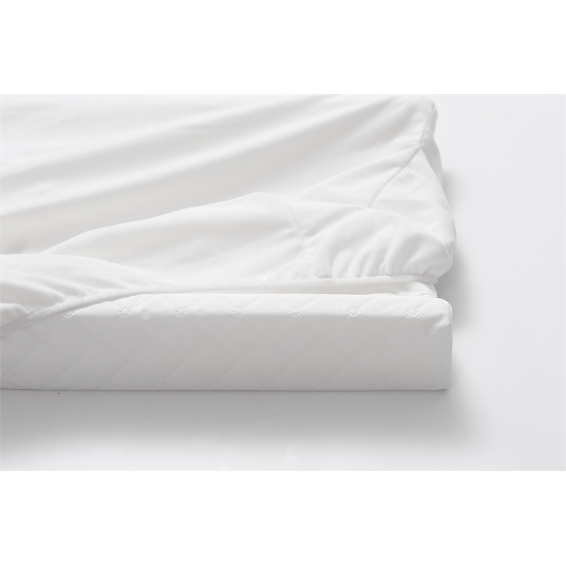 Pemberly Row Changing Table with Contoured Changing Pad & Fabric Cover Pecan