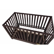 Pemberly Row Contemporary 4-in-1 Convertible Crib with Drawer Espresso