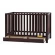 Pemberly Row Contemporary 4-in-1 Convertible Crib with Drawer Espresso