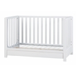 Pemberly Row Contemporary 4-in-1 Convertible Crib with Drawer White