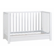 Pemberly Row Contemporary 4-in-1 Convertible Crib with Drawer White