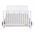 Pemberly Row Contemporary 4-in-1 Convertible Crib with Drawer White