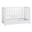 Pemberly Row Contemporary 4-in-1 Convertible Crib with Drawer White