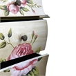 Pemberly Row 3-Drawer Antique Night Stand with Floral Art in Beige