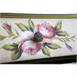 Pemberly Row 3-Drawer Antique Night Stand with Floral Art in Beige