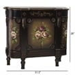 Pemberly Row French Vintage 2-Curved Door/2-Center Door Accent Chest in Brown