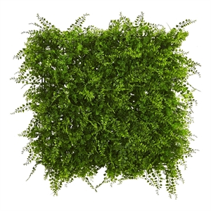 Pemberly Row 20&quot x 20&quot Lush Mediterranean Artificial Fern Wall Panel - Green