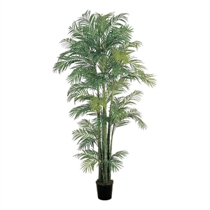 Pemberly Row 84&quot Areca Silk Palm Tree with 1816 Leaves in Green/Black