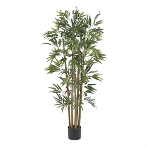 Pemberly Row 48&quot Multi Bambusa Bamboo Silk Tree in Green/Black