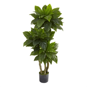 Pemberly Row Indoor/Outdoor 60&quot Bird Nest Tree UV Resistant in Green/Black
