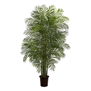 Pemberly Row Indoor/Outdoor 90&quot Areca Palm Tree UV Resistant in Green/Brown