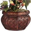 Pemberly Row Cymbidium with Decorative Vase Silk Arrangement in Red/Burgundy