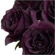 Pemberly Row Full Rose Blooms Arrangement with Glass Vase in Purple/Clear