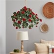 Pemberly Row Vibrant Begonia Blooms Hanging Basket in Red/Brown