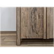 Pemberly Row Rustic Modern 4 Door Multi Purpose Console in Brown