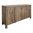 Pemberly Row Rustic Modern 4 Door Multi Purpose Console in Brown