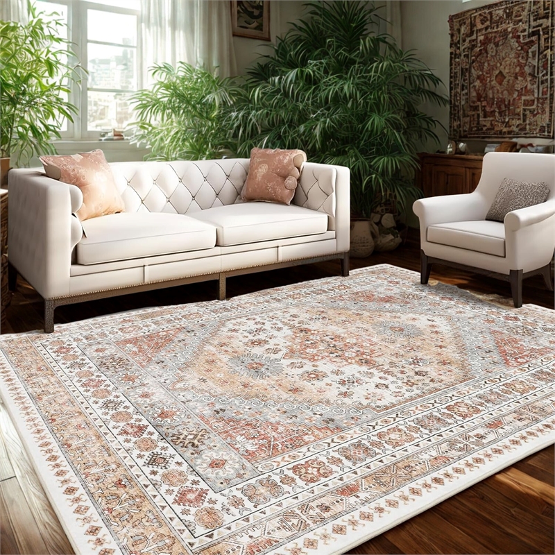 Pemberly Row Serapi Soft Washable Non Slip Area Rug (8' x 10')