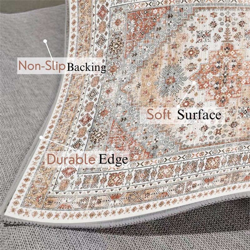 Pemberly Row Serapi Soft Washable Non Slip Area Rug (2'7