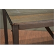 Pemberly Row Contemporary Loft Style Solid Pine Wood Top Desk in Brown