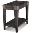 Pemberly Row Contemporary Solid Wood Open Side Table in Black