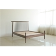 Pemberly Row Midcentury Queen Bed with Two nightstands - Black Walnut