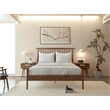 Pemberly Row Contemporary Queen Bed in Solid Black Walnut Wood