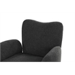 Pemberly Row Contemporary Fabric Upholstered  Swivel Arm Chair in Black