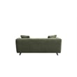 Pemberly Row Contemporary Fabric Upholstered 3-Seater Sofa in Green